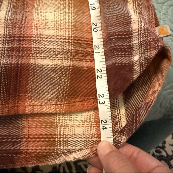 Carhartt Women’s Plaid Hooded Flannel Shirt Size XS - Picture 8 of 11